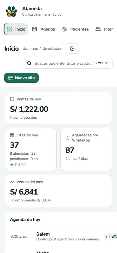 El mismo sistema en el celular